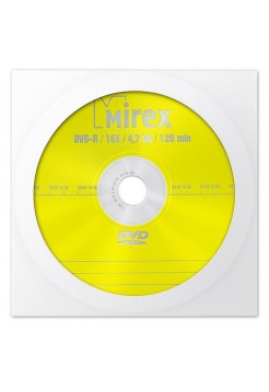 DVDR Mirex 16x, 4.7Gb в бумажном конверте